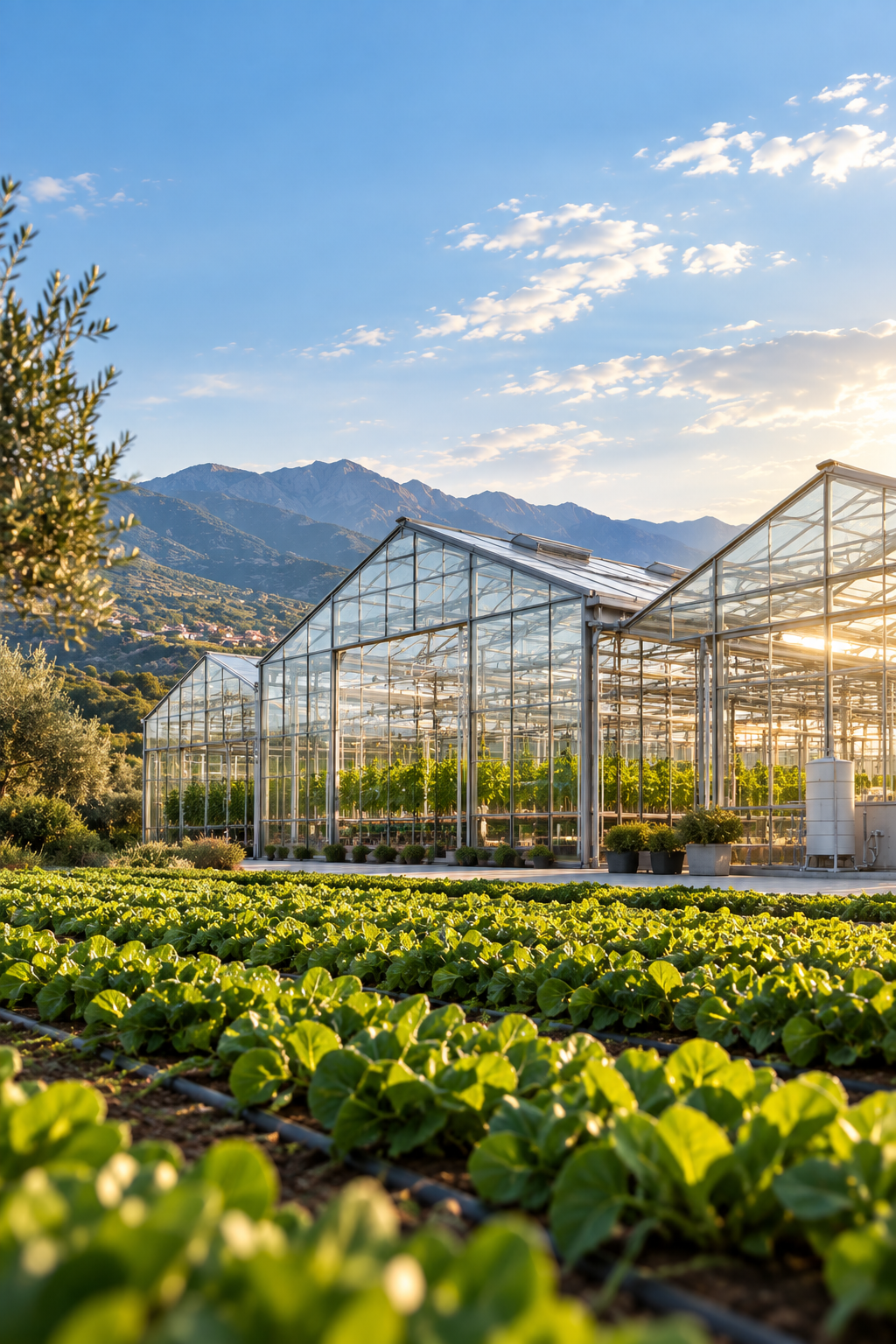 Modern greenhouse and food production infrastructure