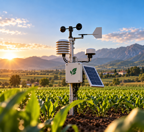 Agricultural sensor station measuring field conditions